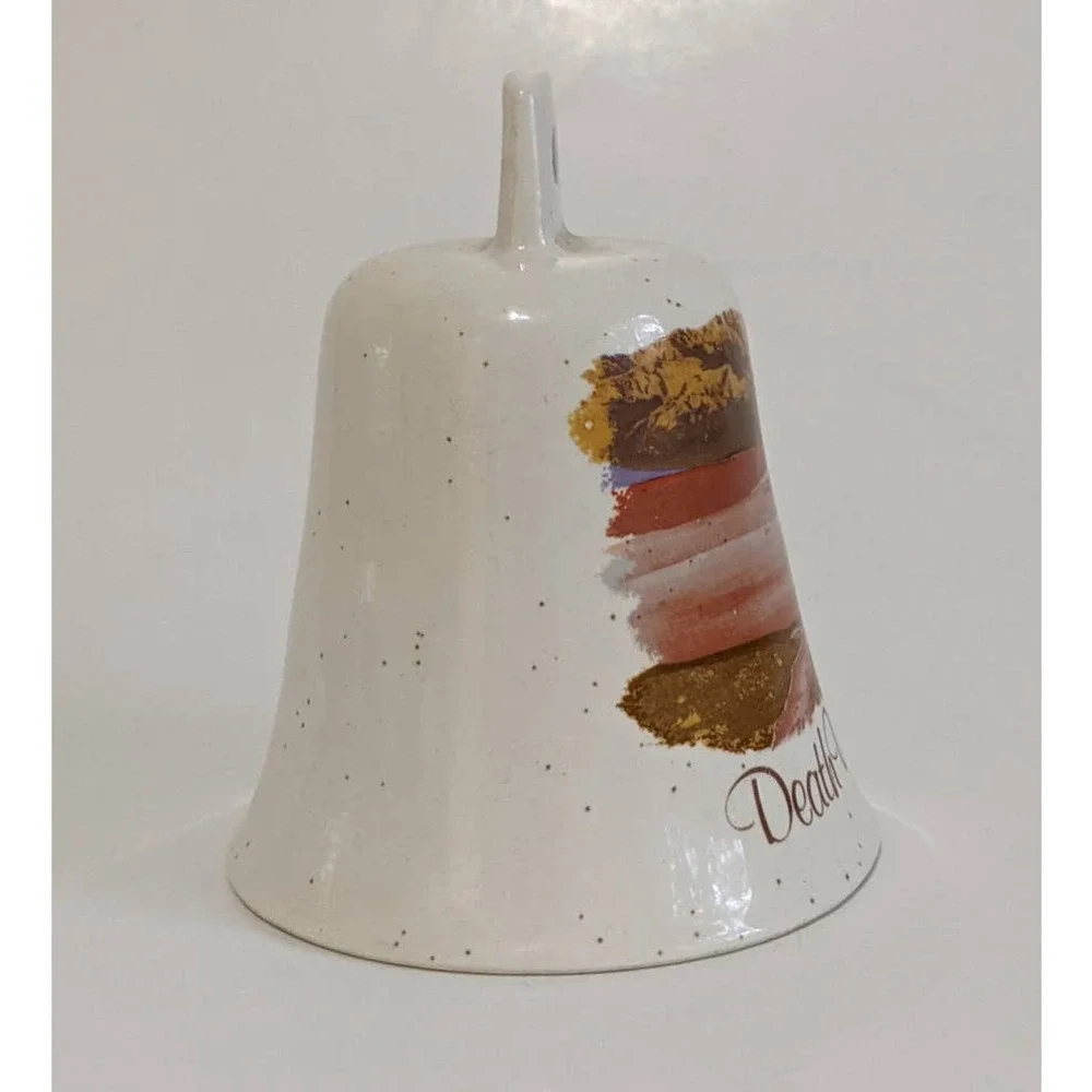 Vintage Death Valley National Park Souvenir Ceramic‎ Bell Speckled Glaze DVNP CA